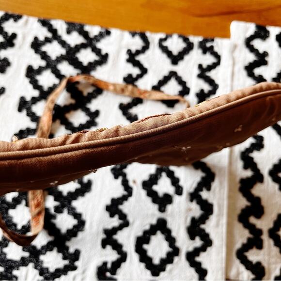 Y2k Express Fashion Embroidered Tan Shoulder Bag boho mini purse - Picture 10 of 10